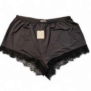 Intimately Free People Moonbeams Sleep Shorts Sz Small Gray Black Feminine Sexy